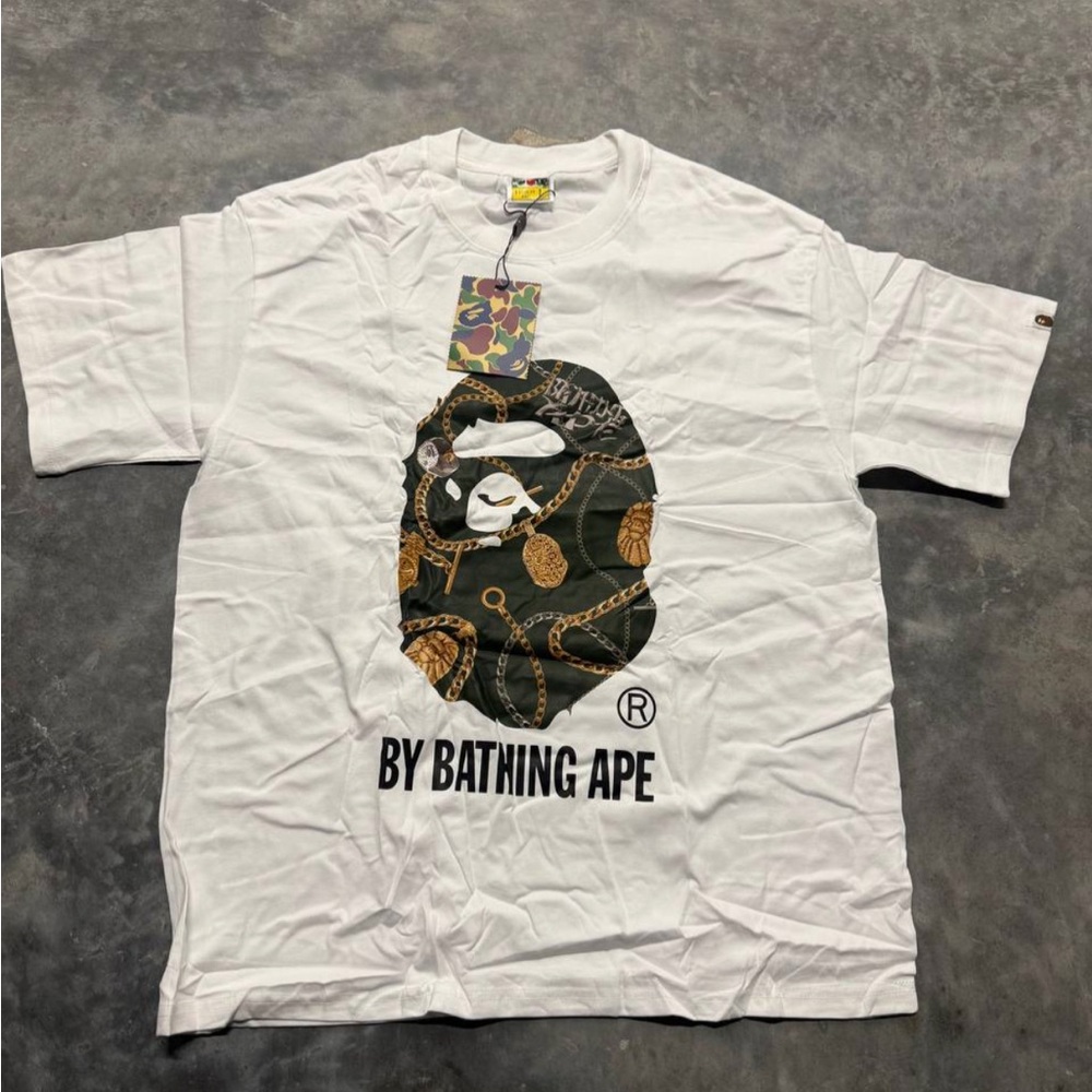 Bape White Short Sleeve Tee Casual Wear
